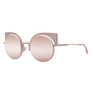 Fendi Rose Pink Cat Eye Round Sunglasses